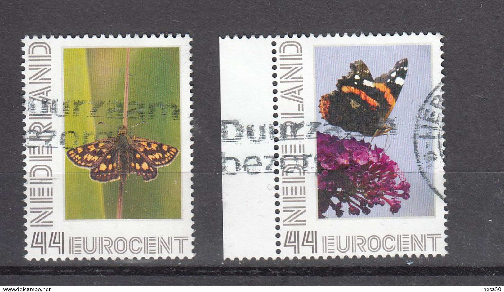 Nederland Persoonlijke Zegel: Thema :  Vlinders, Butterfly, Bont Dikkopje + Atalanta - Oblitérés