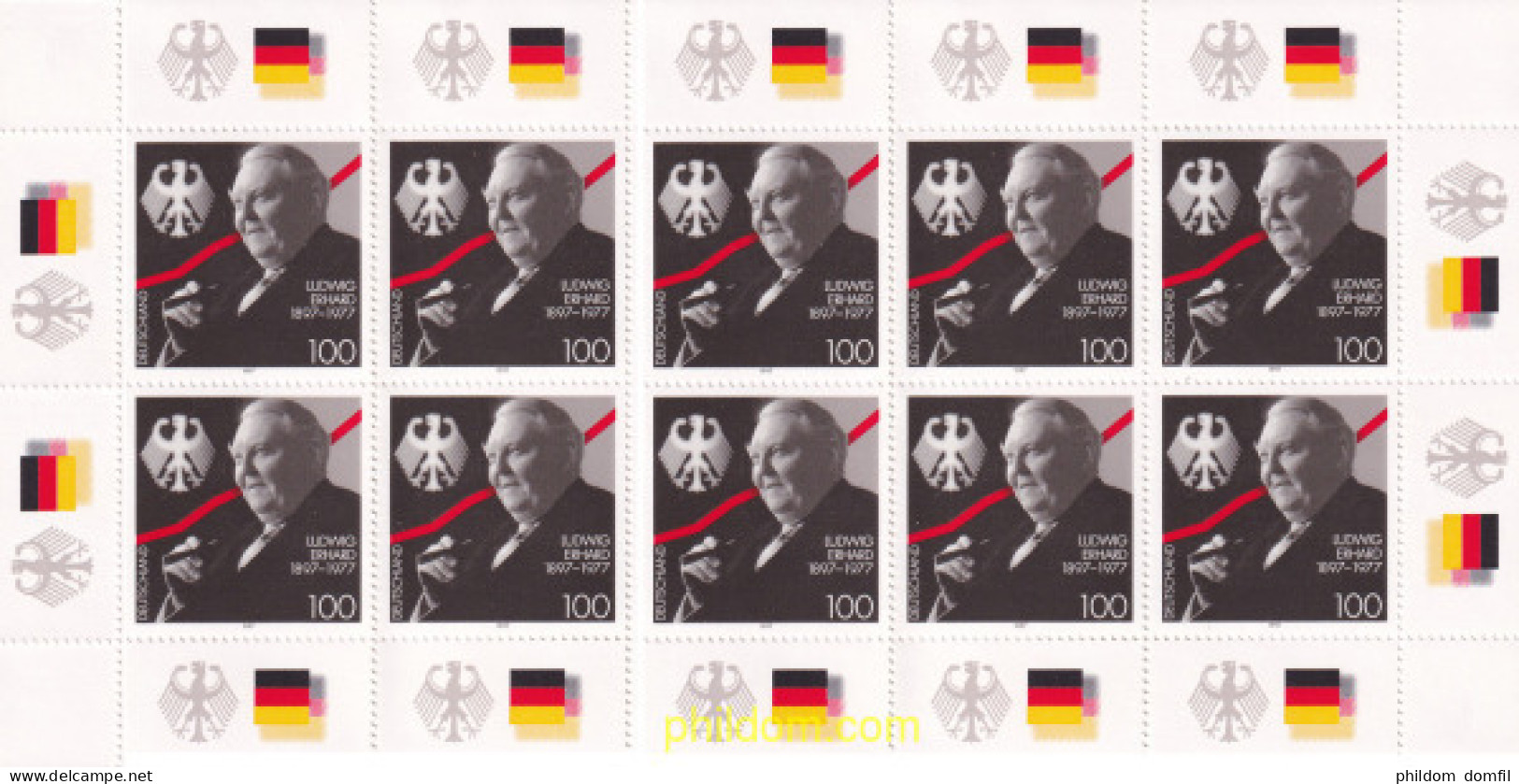 146581 MNH ALEMANIA FEDERAL 1997 CENTENARIO DEL NACIMIENTO DE LUDWIG ERHARD - Nuevos