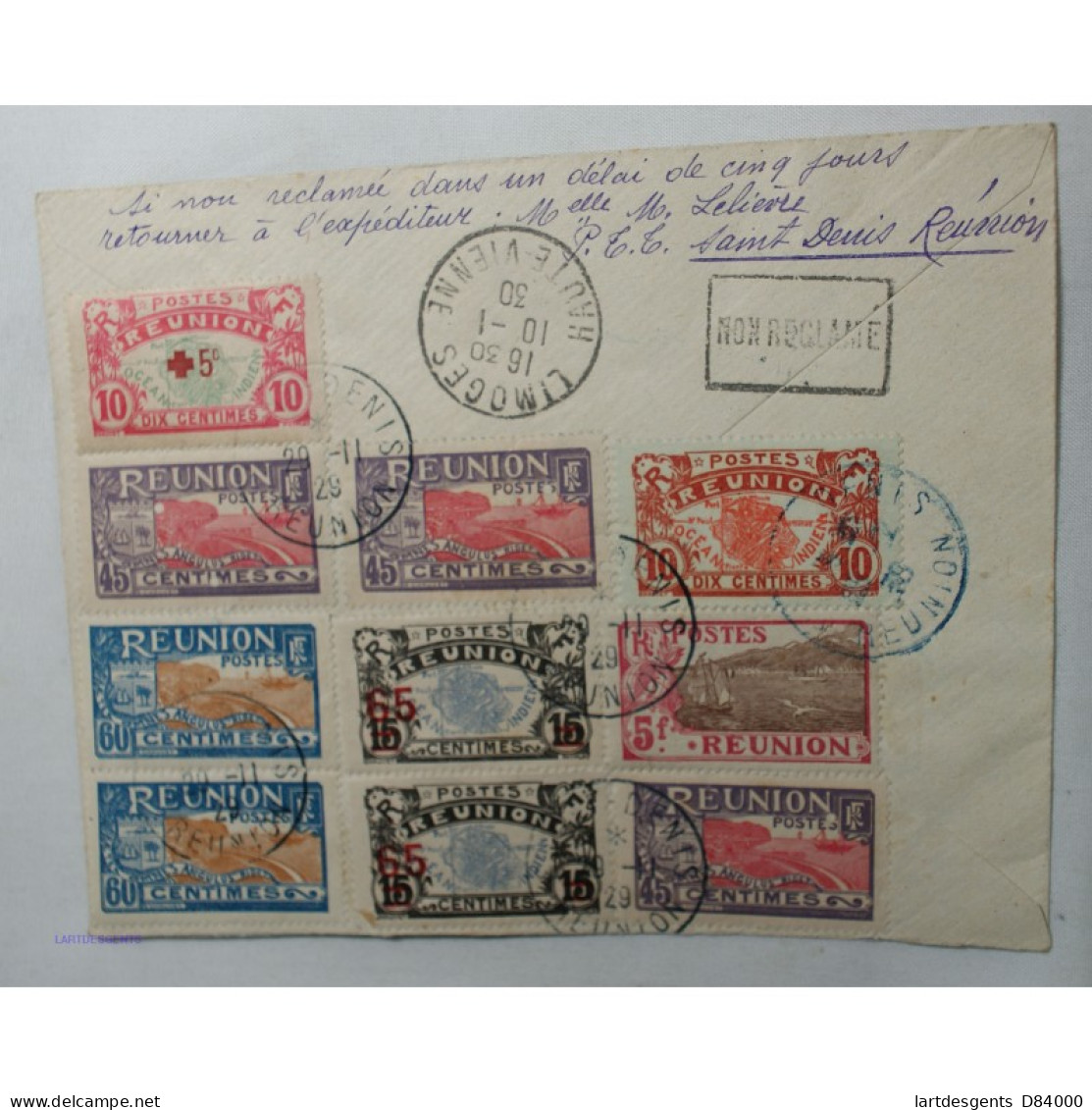 Réunion: Lettre Par Avion 1929 Réunion France Par Goulette & Marchesseau  RRR - Aéreo