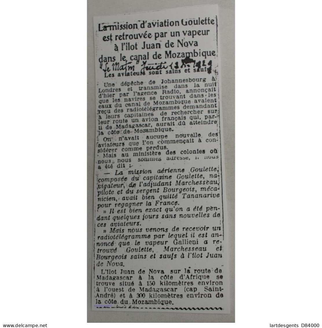 Réunion: Lettre Par Avion 1929 Réunion France Par Goulette & Marchesseau  RRR - Luftpost