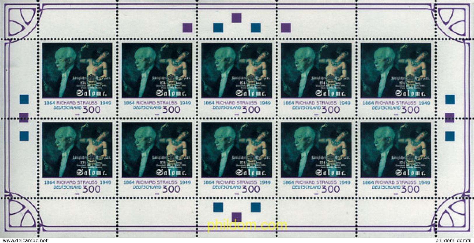 146749 MNH ALEMANIA FEDERAL 1999 50 ANIVERSARIO DE LA MUERTE DEL COMPOSITOR RICHARD STRAUSS - Unused Stamps