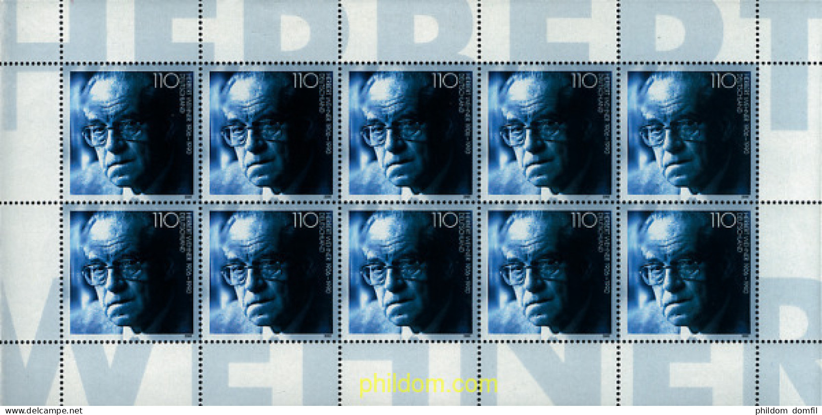 9922 MNH ALEMANIA FEDERAL 2000 10 ANIVERSARIO DE LA MUERTE DE HERBERT WEHNER - Unused Stamps