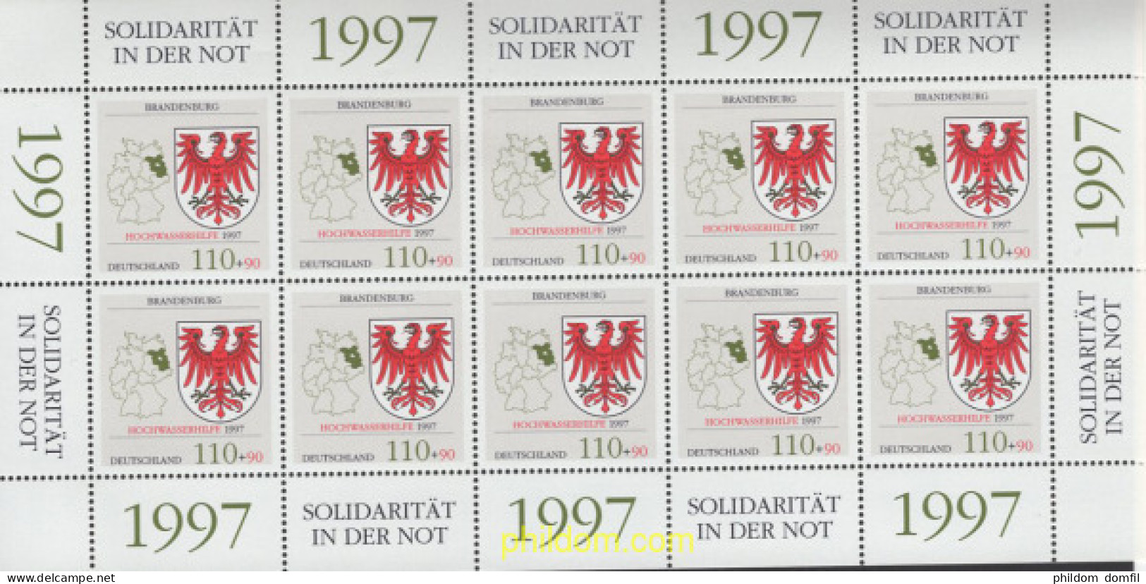 146662 MNH ALEMANIA FEDERAL 1997 PRO VICTIMAS DE LAS INUNDACIONES - Unused Stamps