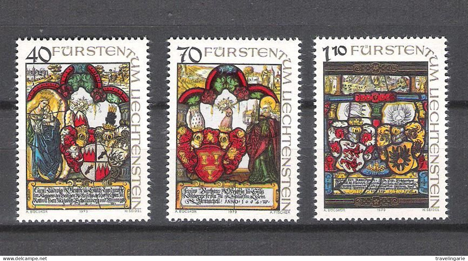 Liechtenstein 1979 Coat Of Arms - Stained Windows ** MNH - Glasses & Stained-Glasses