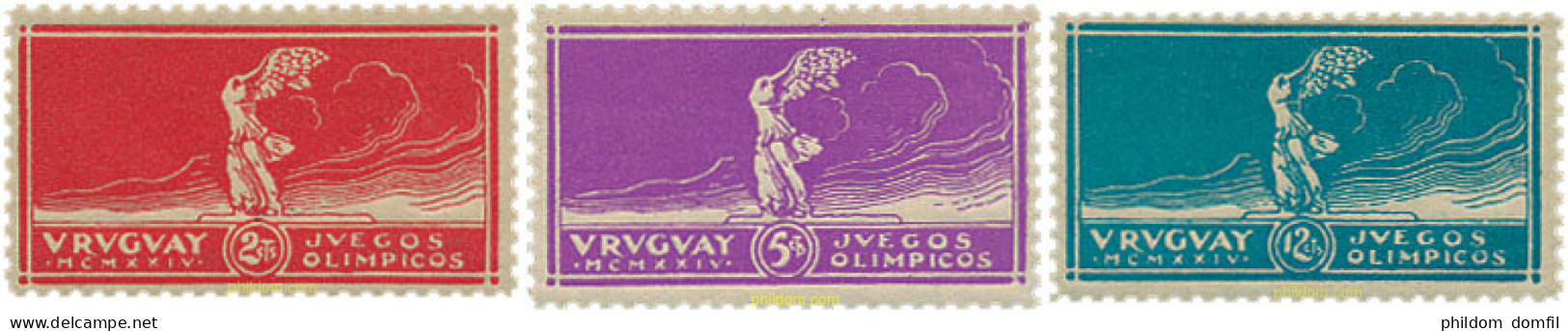 296955 HINGED URUGUAY 1924 VICTORIA DEL EQUIPO NACIONAL DE FUTBOL EN LA 8 OLIMPIADA DE PARIS - Uruguay