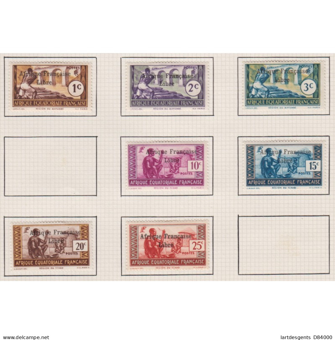 Série De 15 Timbres Colonies AEF Année 1941 N°156 à N°164 Avec Ou Sans Variétés Neufs Lartdesgents - Briefe U. Dokumente