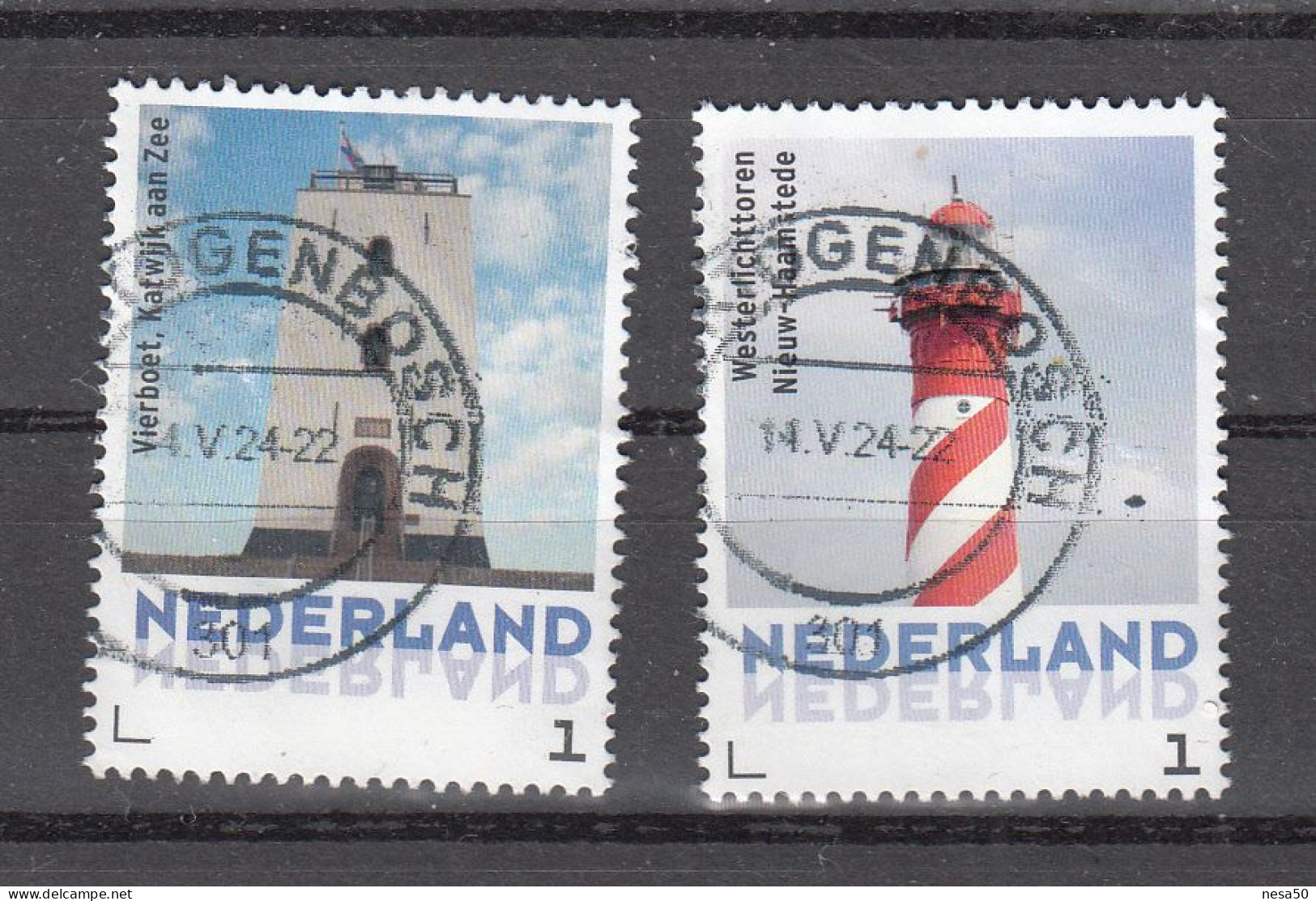 Nederland Persoonlijke Zegels: Vuurtoren  Katwijk + Haamstede   Gestempeld - Used Stamps