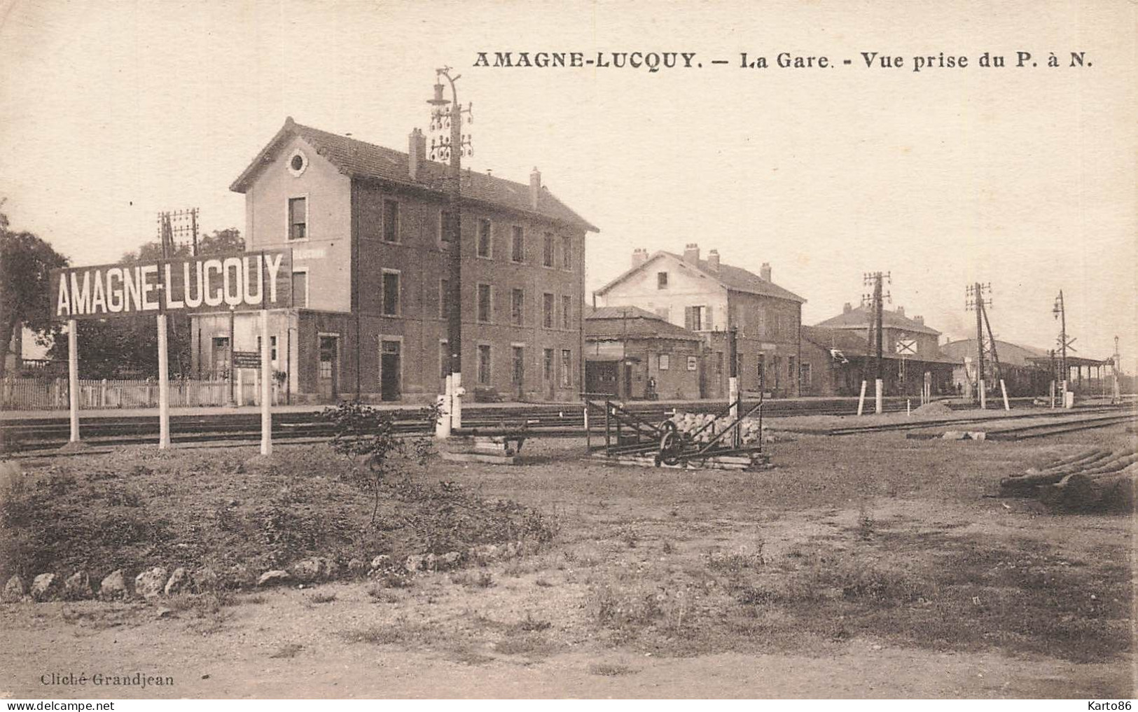 Amagne Lucquy * La Gare , Vue Prise Du P. à N. * Ligne Chemin De Fer Ardennes - Sonstige & Ohne Zuordnung