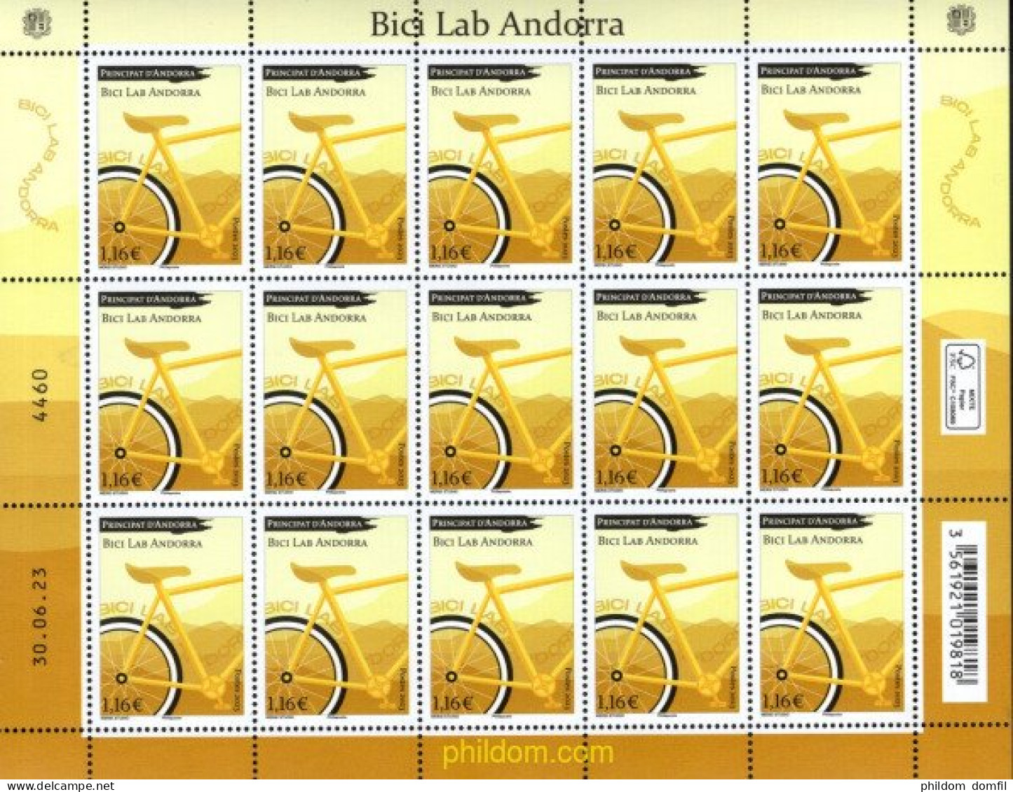 719139 MNH ANDORRA. Admón Francesa 2023 BICI LAB ANDORRA - Autres & Non Classés