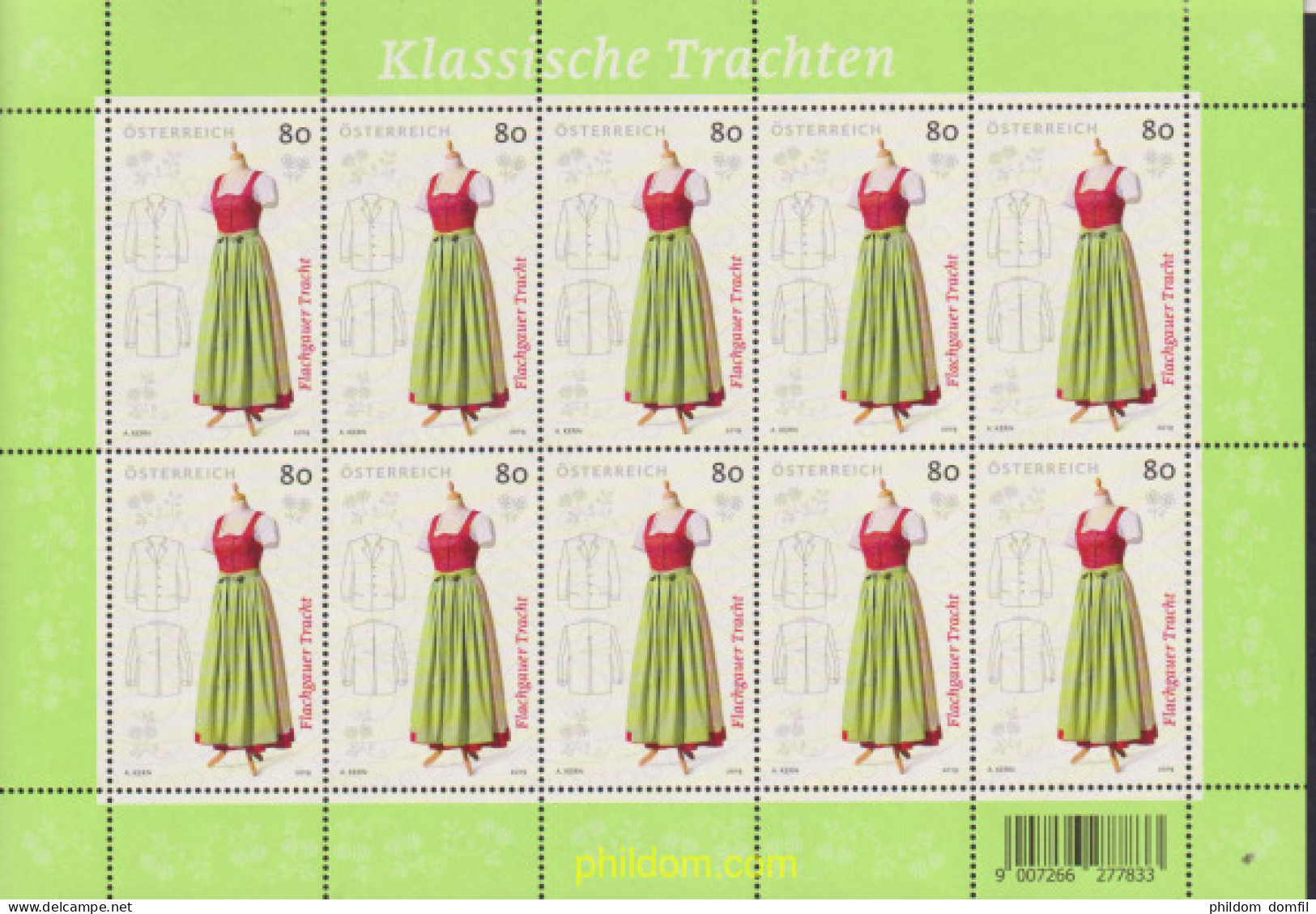 673615 MNH AUSTRIA 2019 TRAJES TIPICOS - Unused Stamps
