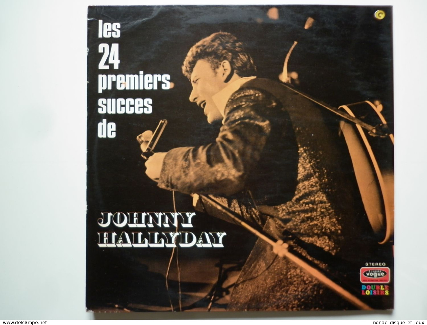 Johnny Hallyday Double 33Tours Vinyles Les 24 Premiers Succès De Johnny Hallyday Disques Label Rose Et Blanc Lettre C - Altri - Francese