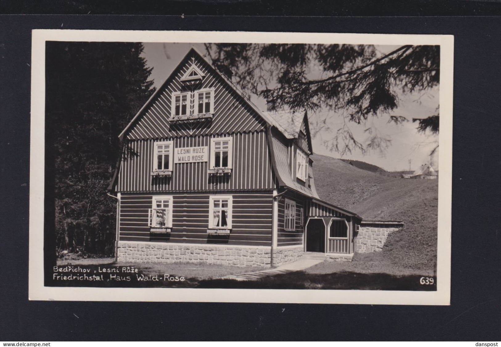 Tschechien AK Friedrichstal Bedrichov Haus Wald-Rose(2) - Czech Republic