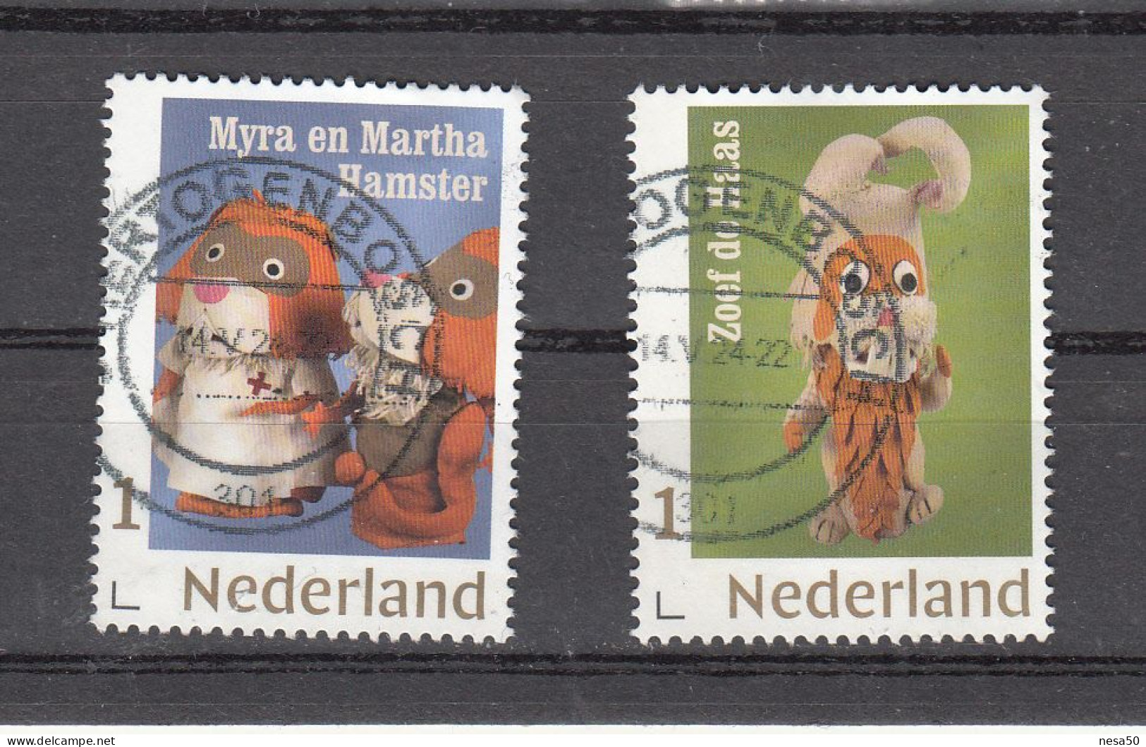 Nederland Persoonlijke Zegels: Fabeltjeskrant: Myra En Martha Hamster + Zoef De Haas Gestempeld - Used Stamps