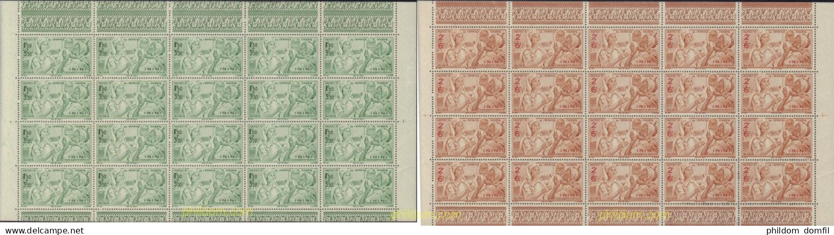 583858 MNH ININI 1942 PROTECCCION DE LA INFANCIA - Unused Stamps