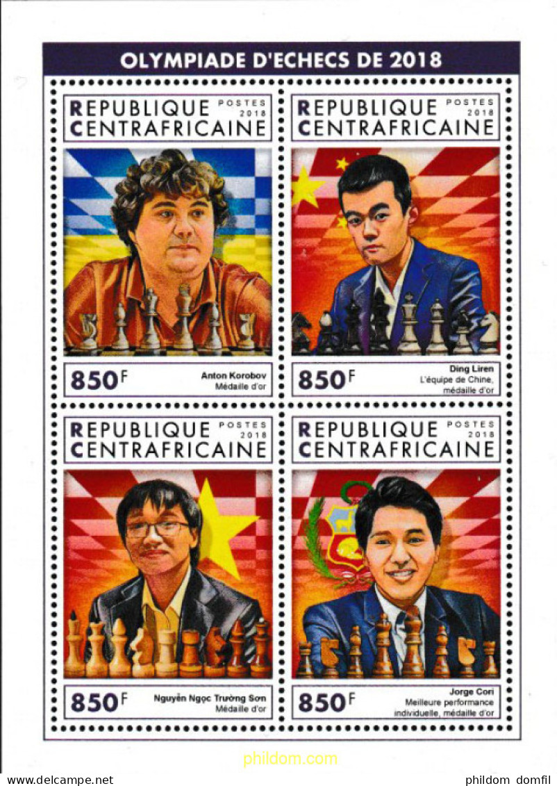 601179 MNH CENTROAFRICANA 2018 OLIMPIADA DE AJEDREZ - Centraal-Afrikaanse Republiek