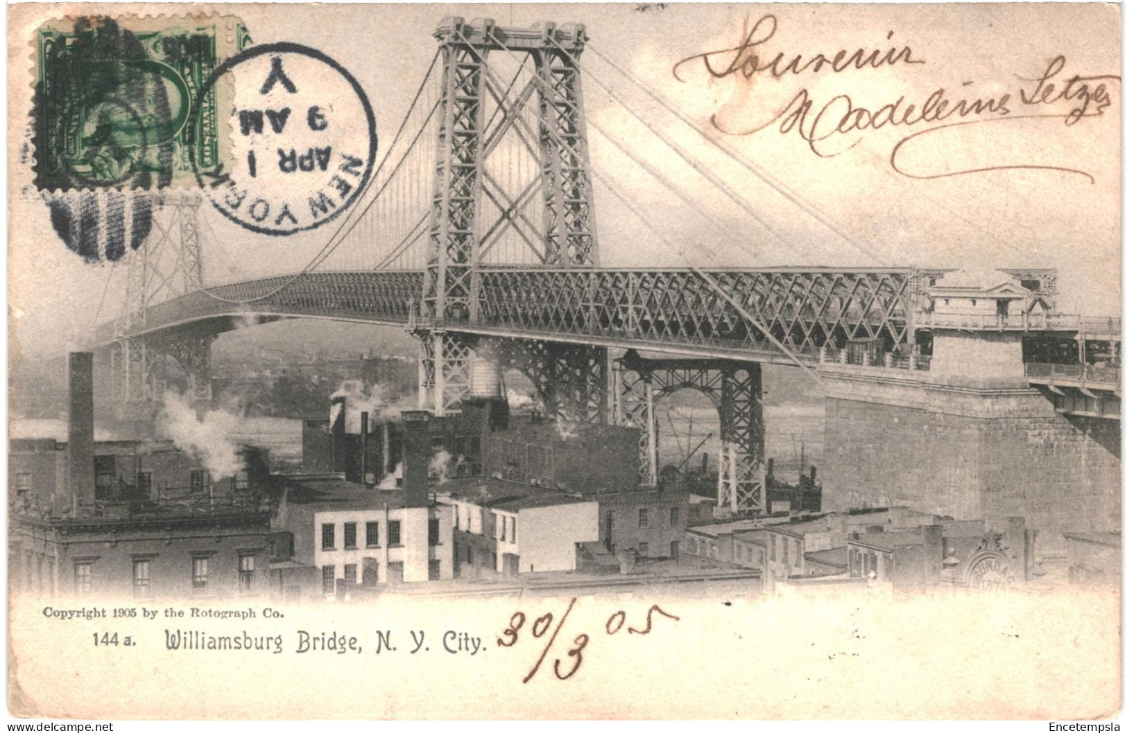 CPA Carte Postale Etats Unis New York City  Williamsburg Bridge 1905 VM80835ok - Ponts & Tunnels