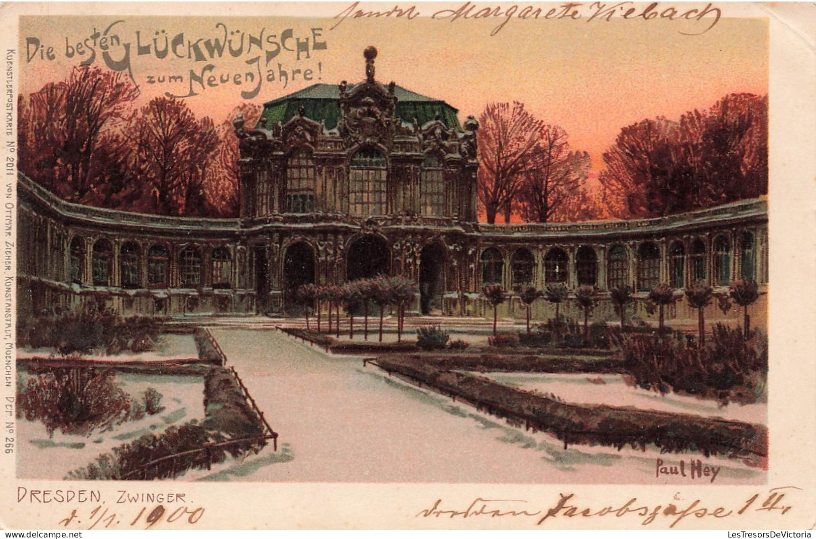 ALLEMAGNE - Dresden - Zwinger - Jardin -  Paul Hey - 1900 - Margaret Wiebach - Carte Postale Ancienne - Dresden