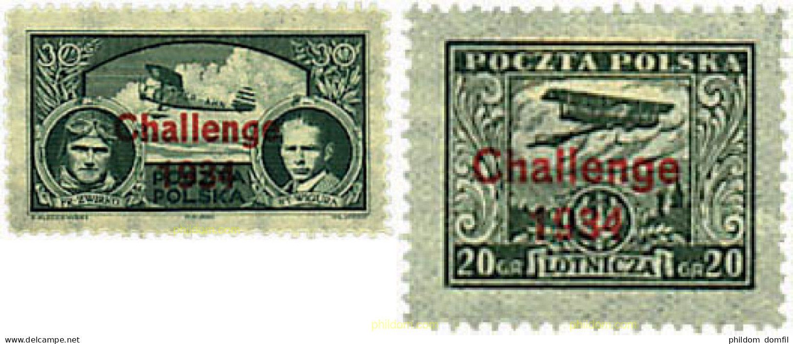 722449 HINGED POLONIA 1934 TROFEO INTERNACIONAL DE AVIACION - Ungebraucht