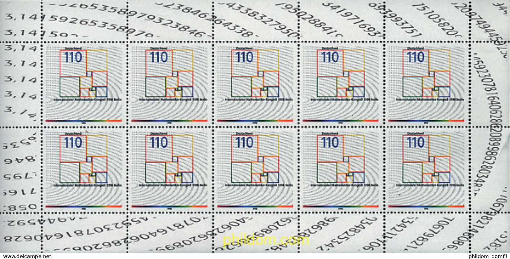 9909 MNH ALEMANIA FEDERAL 1998 CONGRESO INTERNACIONAL DE MATEMATICAS - Unused Stamps