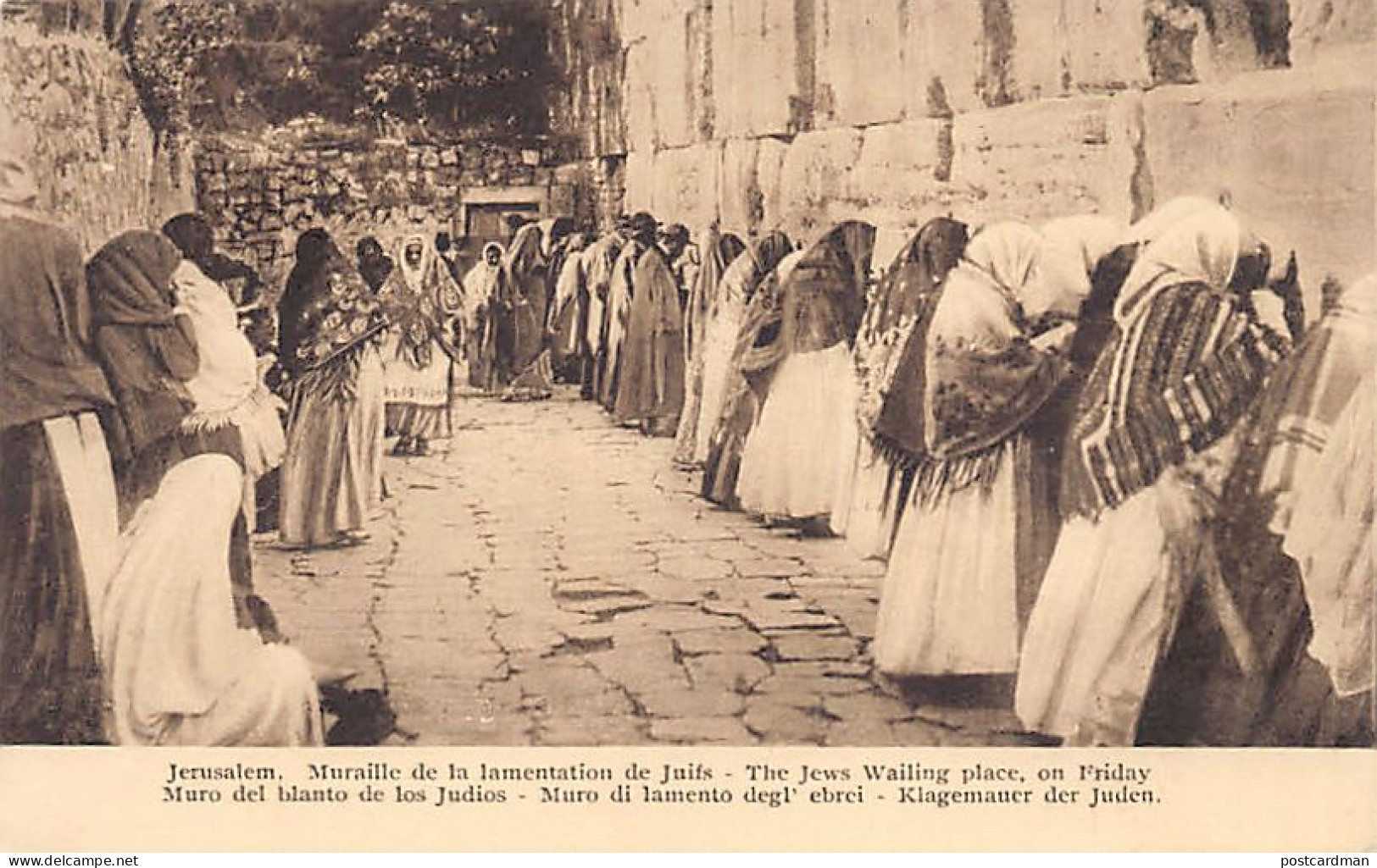 Israel - JERUSALEM - The Jew Wailing Place On Friday - Publ. Unknown - Israel