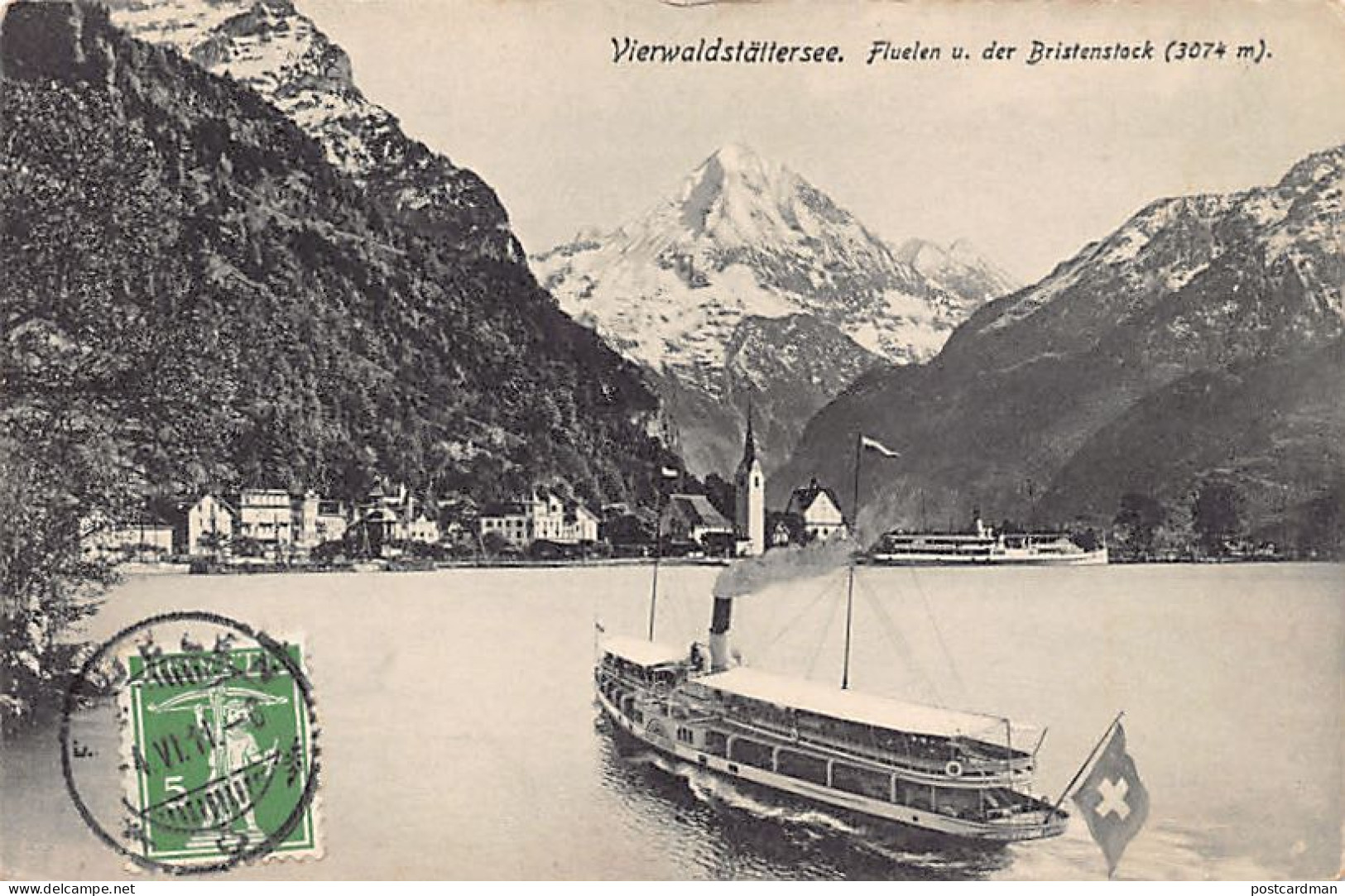 Schweiz - FLÜELEN (UR) Dampfer Stadt Luzern - Verlag E. Goetz 2840 - Flüelen