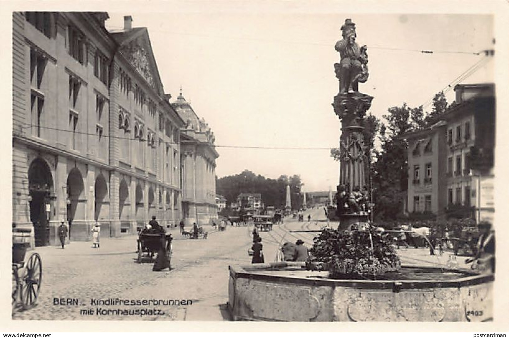 Schweiz - BERN - Kindlifresseebrunnen Mit Kornhausplatz - Verlag Perrochet 2403 - Bern