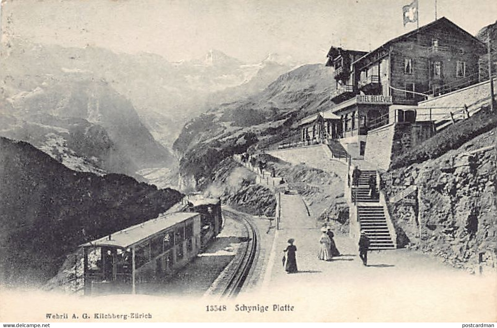 Schweiz - SCHYNIGE PLATTE (BE) Zahnradbahn - Hotel Bellevue - Verlag Wehrli 13548 - Autres & Non Classés
