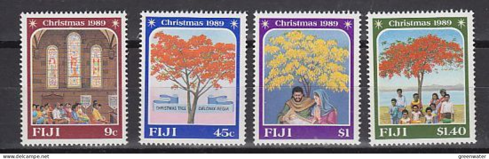 Fidji 1989 Christmas 4v  ** Mnh   (59828) - Fiji (1970-...)