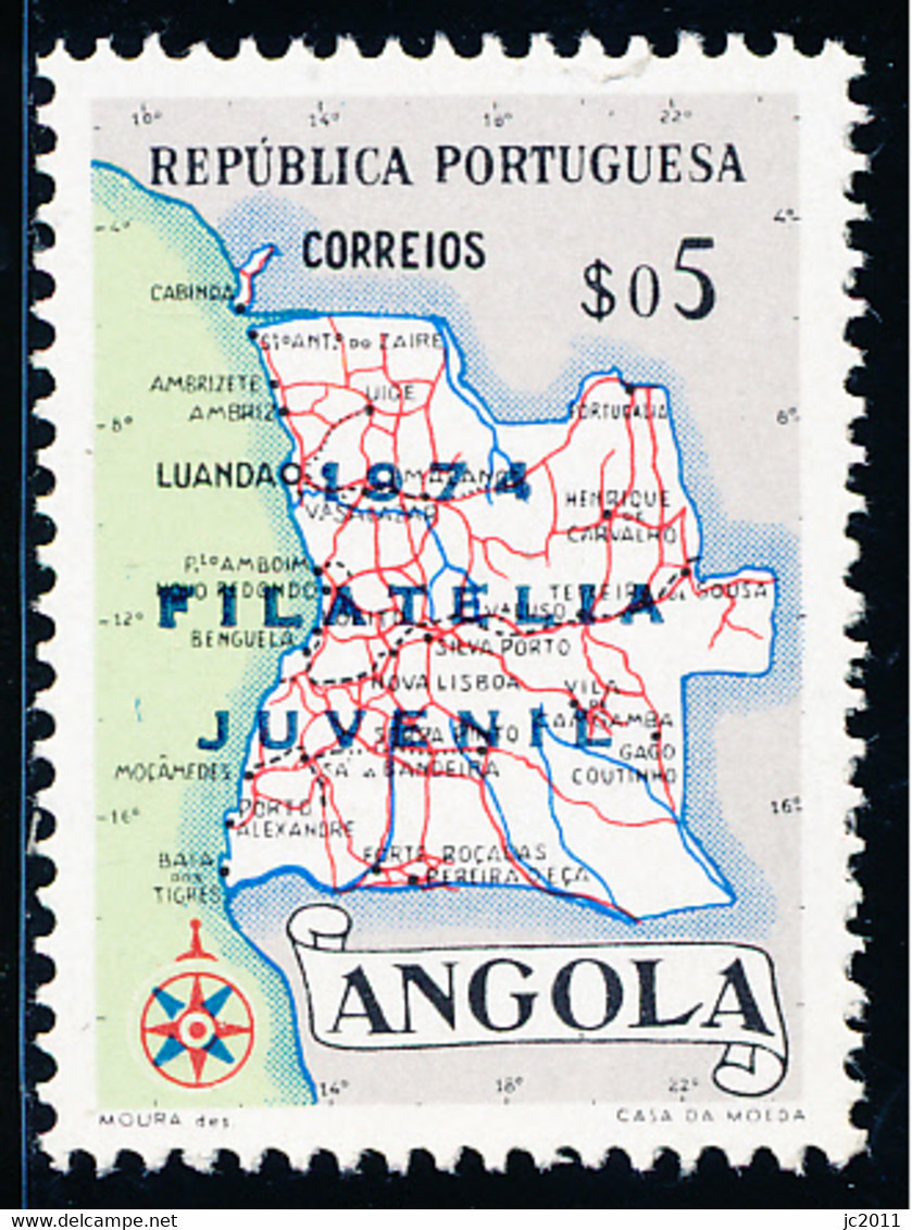 Angola - 1974 - Youth Philately / 1955 Type - Map - MNH - Angola