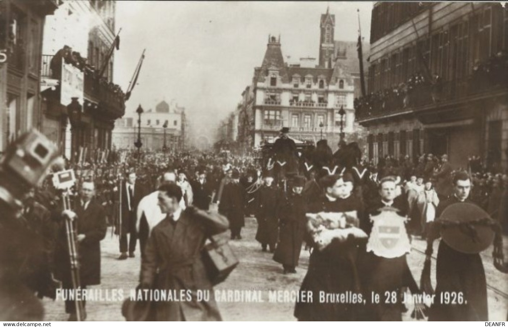 BRUXELLES : Funérailles Nationales Du Cardinal MERCIER Le 28 Janvier 1926. - Célébrités
