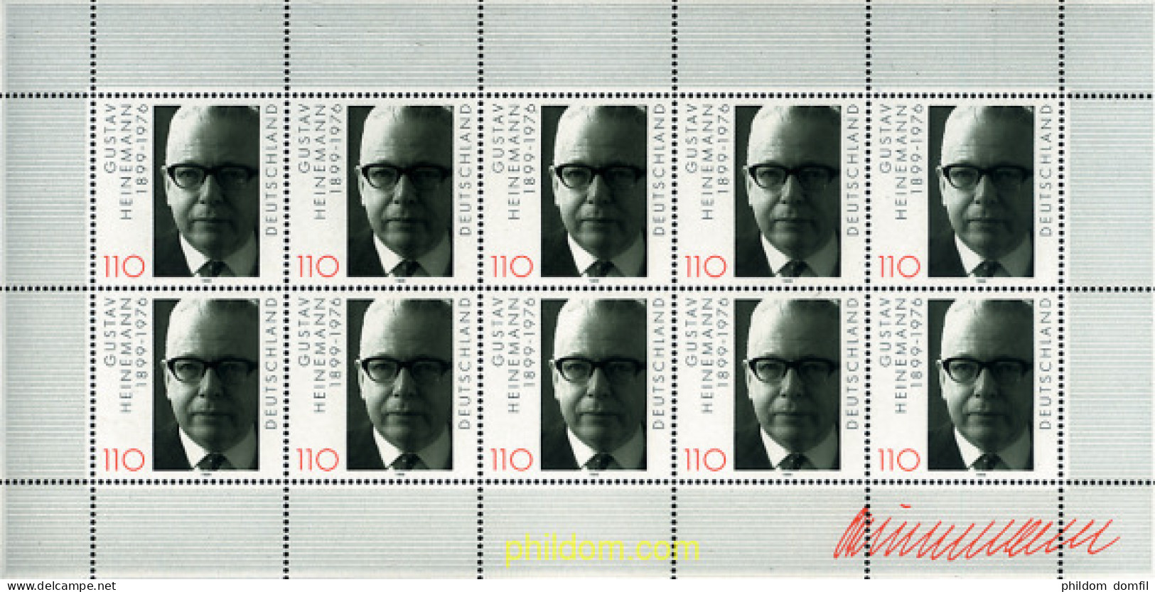 9911 MNH ALEMANIA FEDERAL 1999 CENTENARIO DEL NACIMIENTO DE GUSTAV HEINEMANN - Unused Stamps