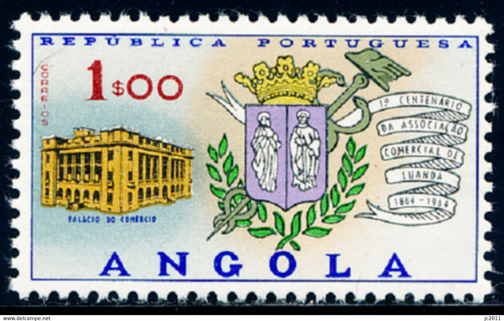 Angola - 1964 - Arms And Palace Of Commerce / Luanda - MNH - Angola