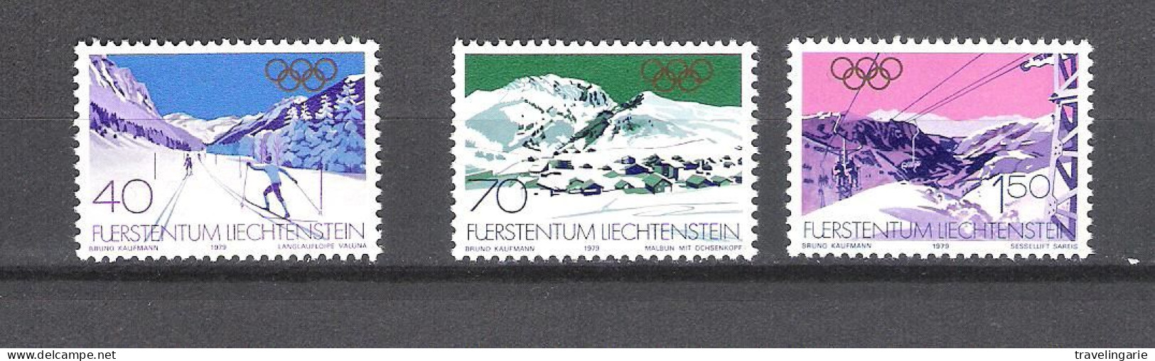 Liechtenstein 1979 Olympic Winter Games Lake Placid ** MNH - Winter 1980: Lake Placid