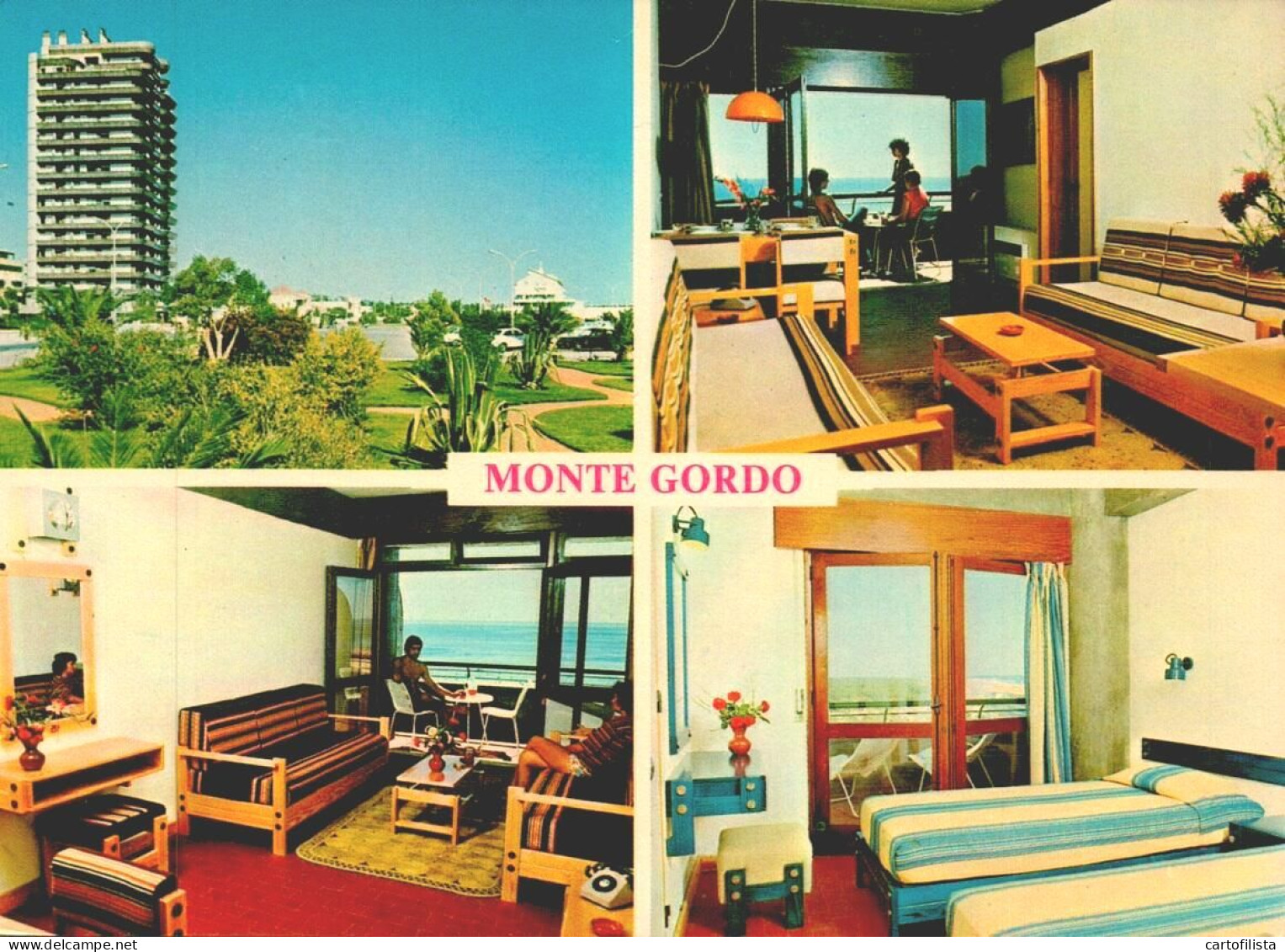 MONTE GORDO, V.R. Sº. António, Algarve - Aparthotel Guadiana, Vários Aspetos  (2 Scans) - Faro