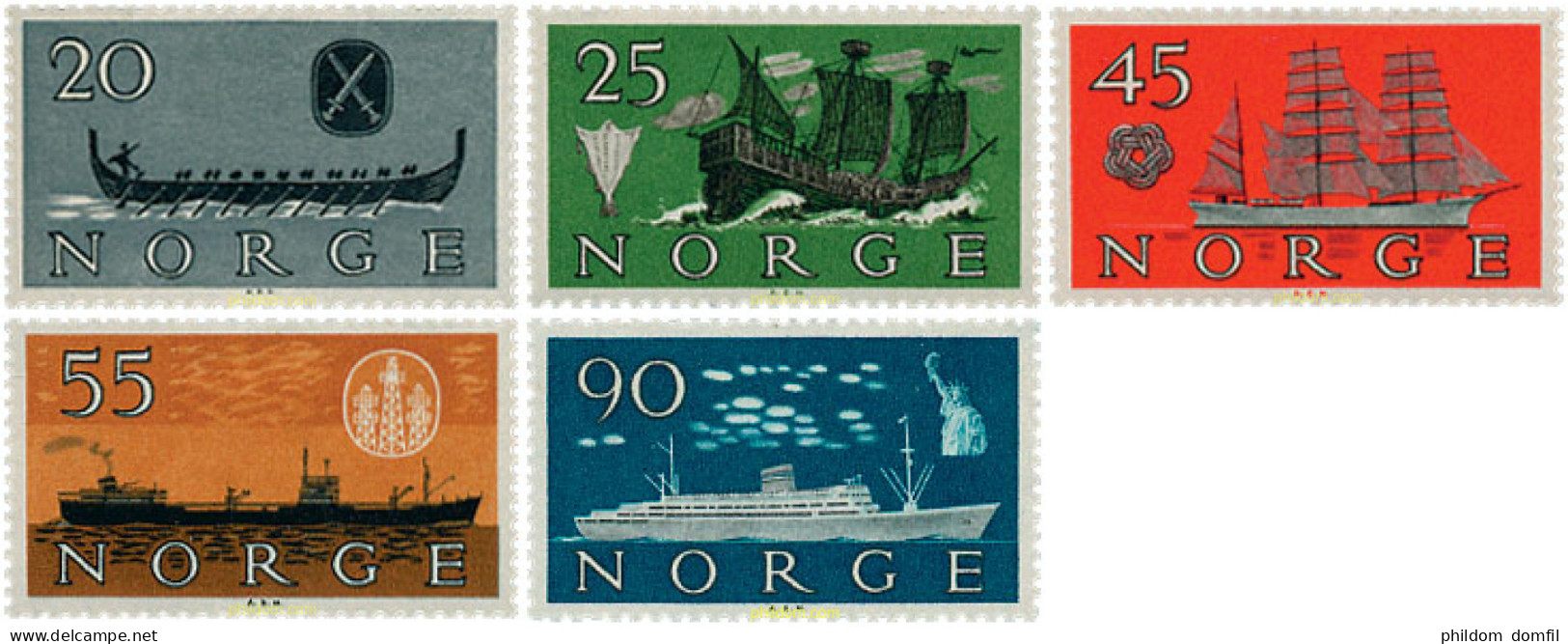 672774 HINGED NORUEGA 1960 BARCOS - Oblitérés