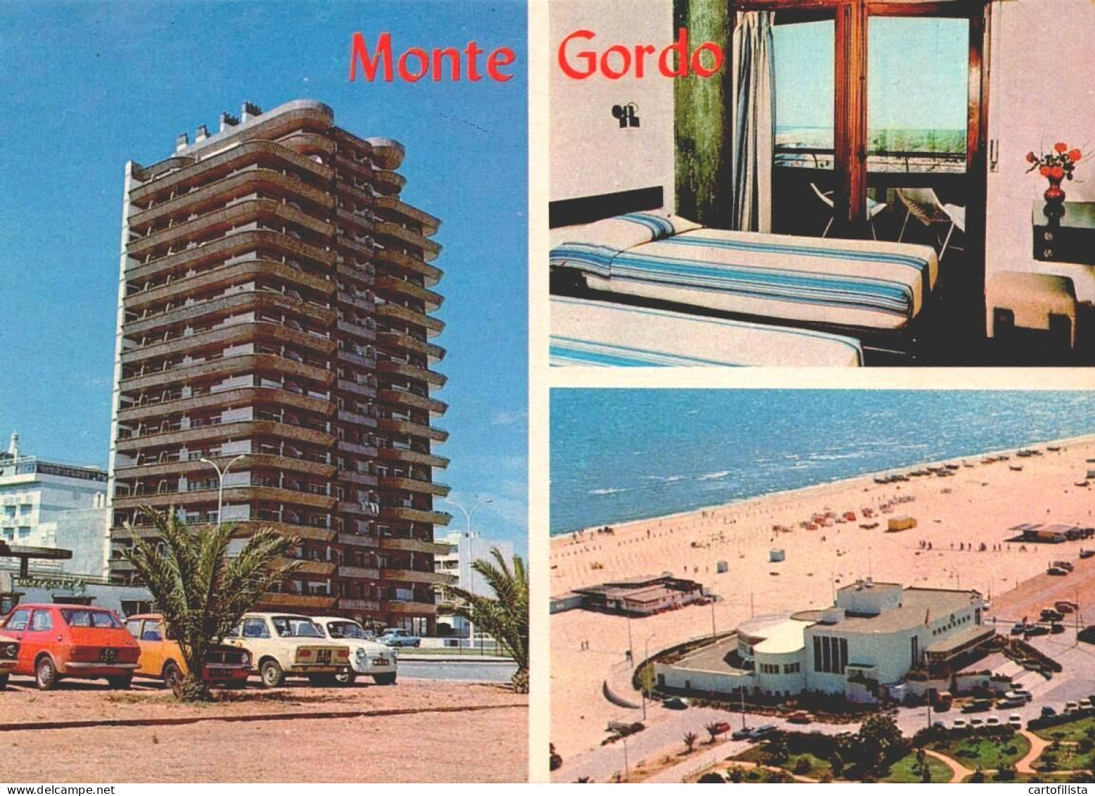 MONTE GORDO, V.R. Sº. António, Algarve - Aparthotel Guadiana, Vários Aspetos  (2 Scans) - Faro