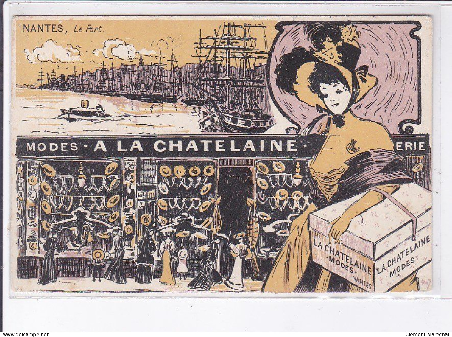 PUBLICITE : Magasin De Modes Et Chapellerie "a La Chatelaine" à NANTES - Très Bon état - Publicité