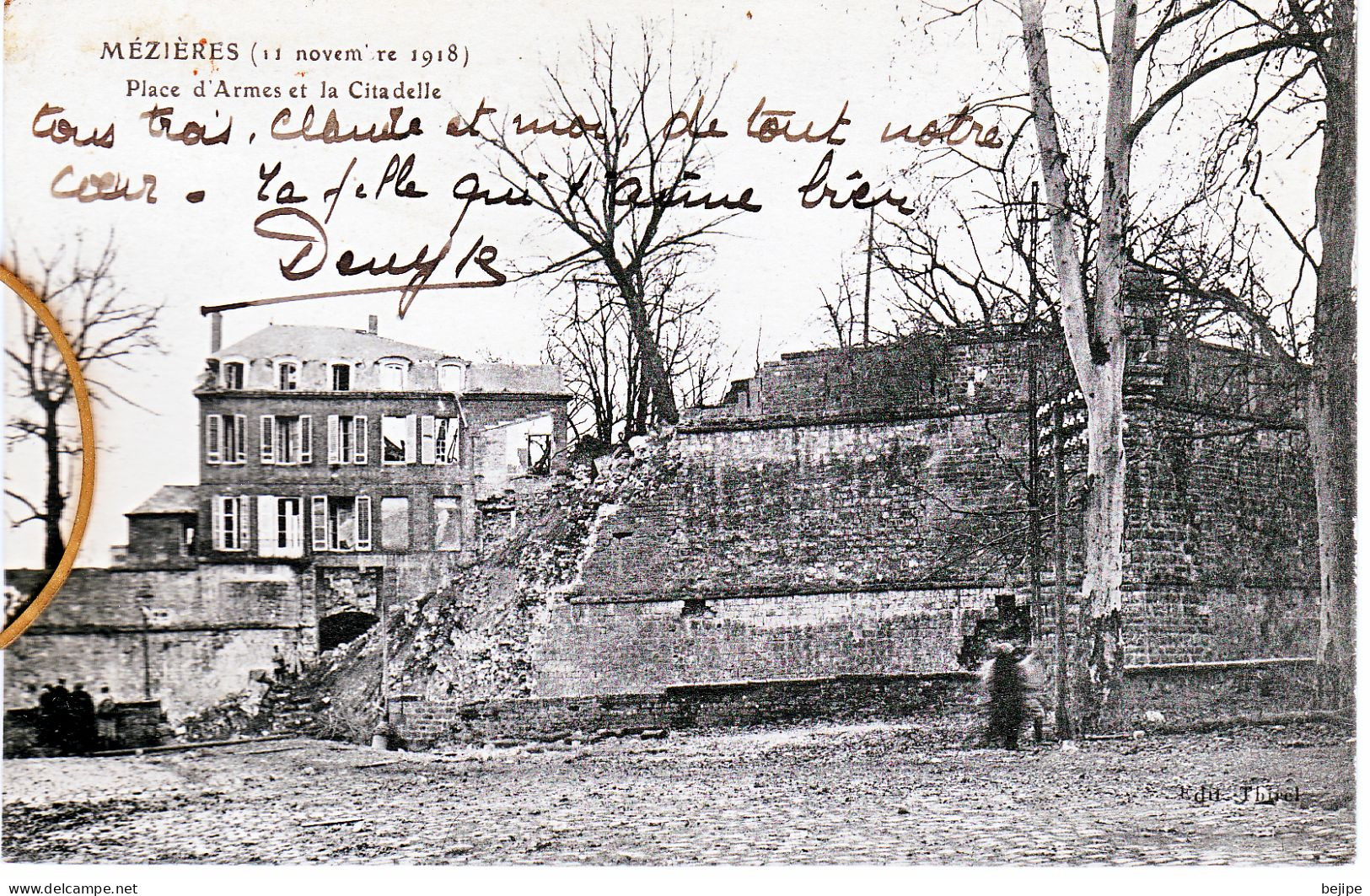08 MEZIERES Place D'Armes Et La Citadelle 1918 - Autres & Non Classés