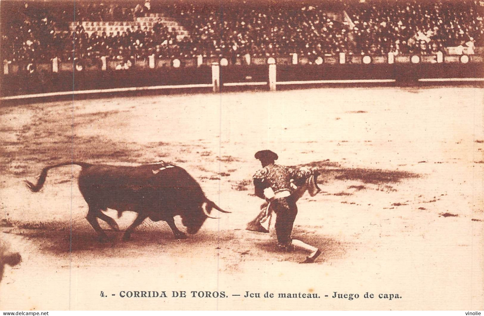 P-24-Mi-Is-2034 : CORRIDA DE TOROS. JEU DE MANTEAU. JUEGO DE CAPA - Corrida