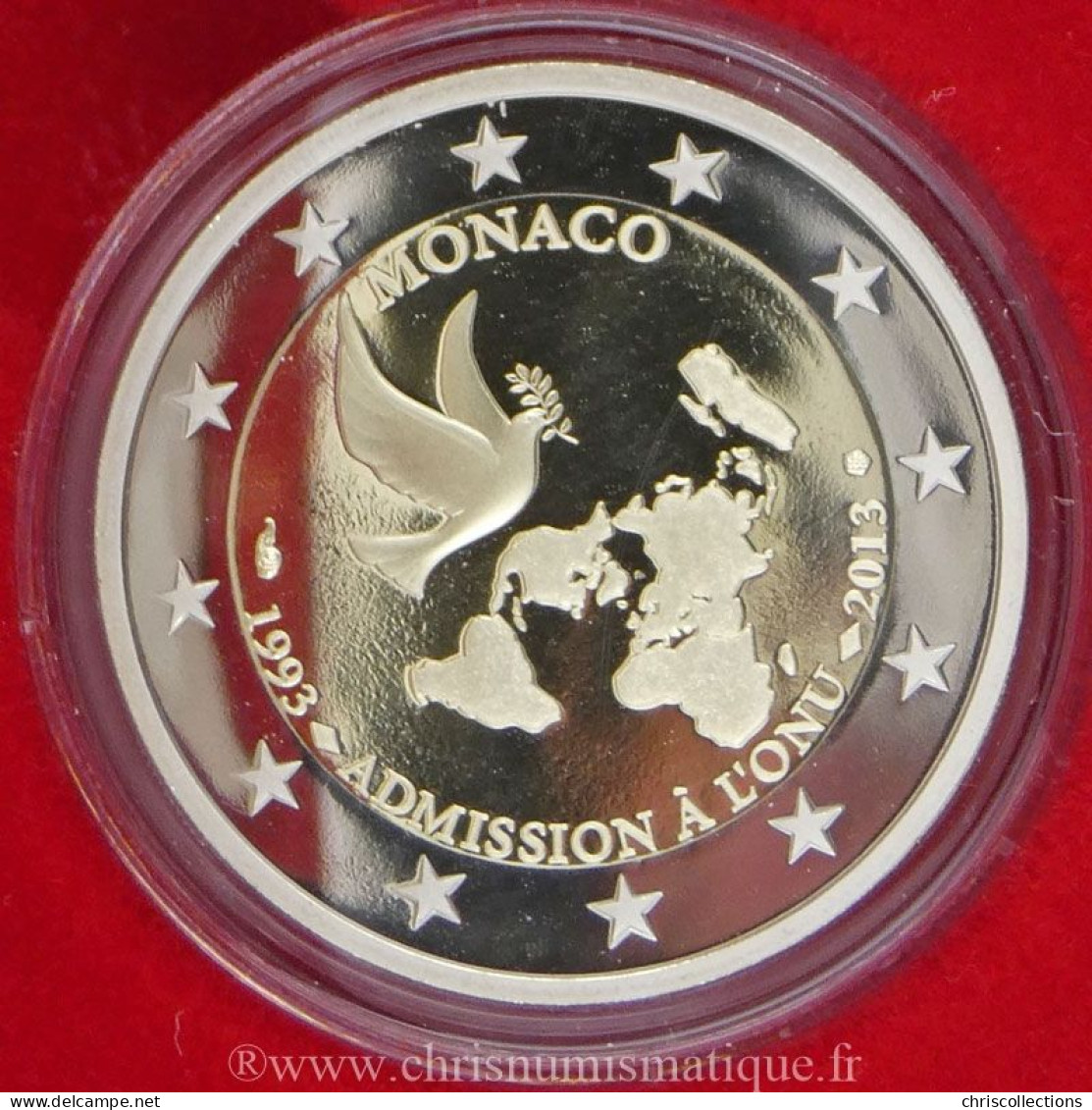  Euro, Monaco, 2 Euro 2013 BE, 20 Ans De L'admission à L'ONU - Monaco