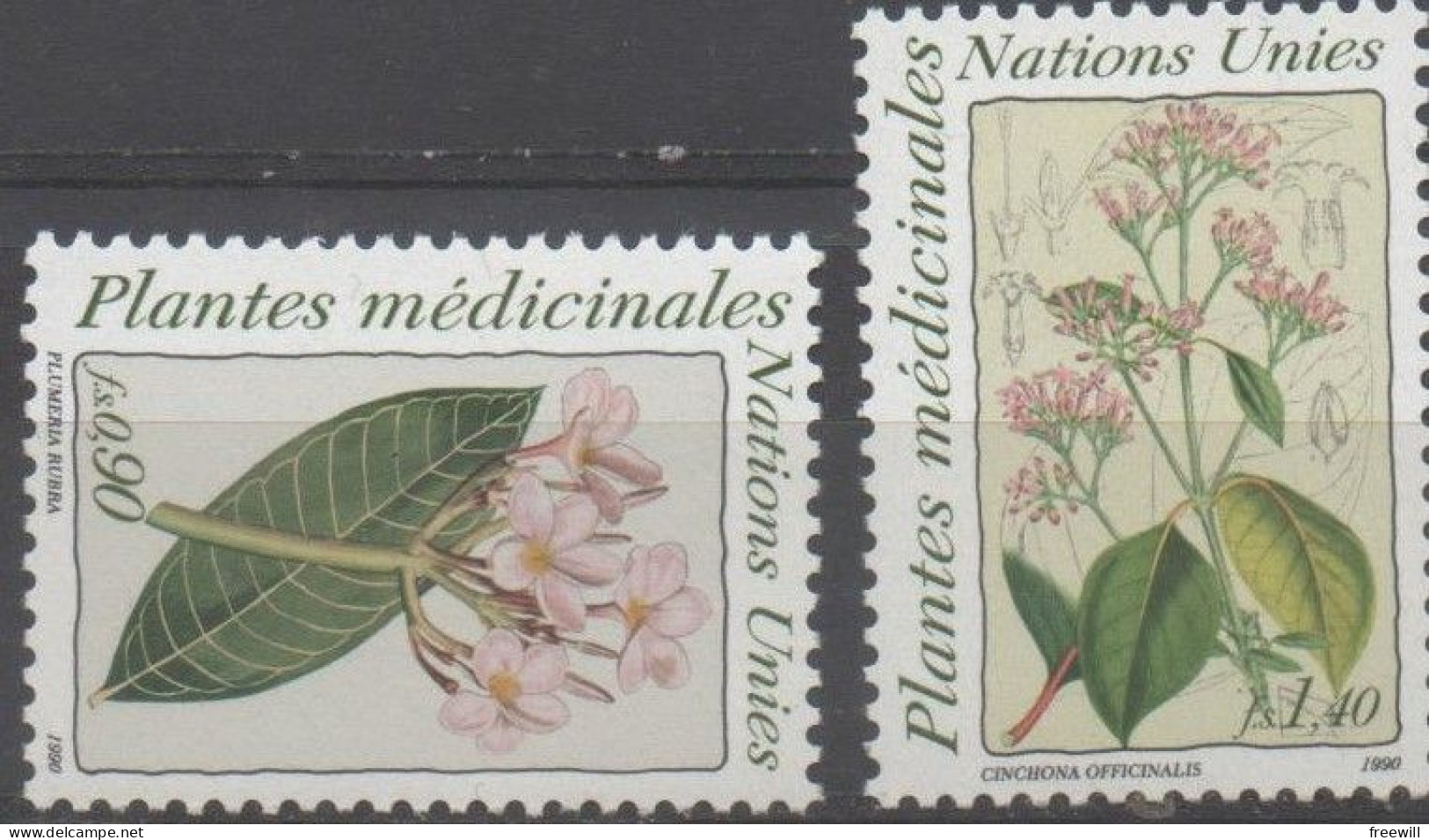 Nations Unies United Nations Plantes Médicinales 1990 XXX - Unused Stamps