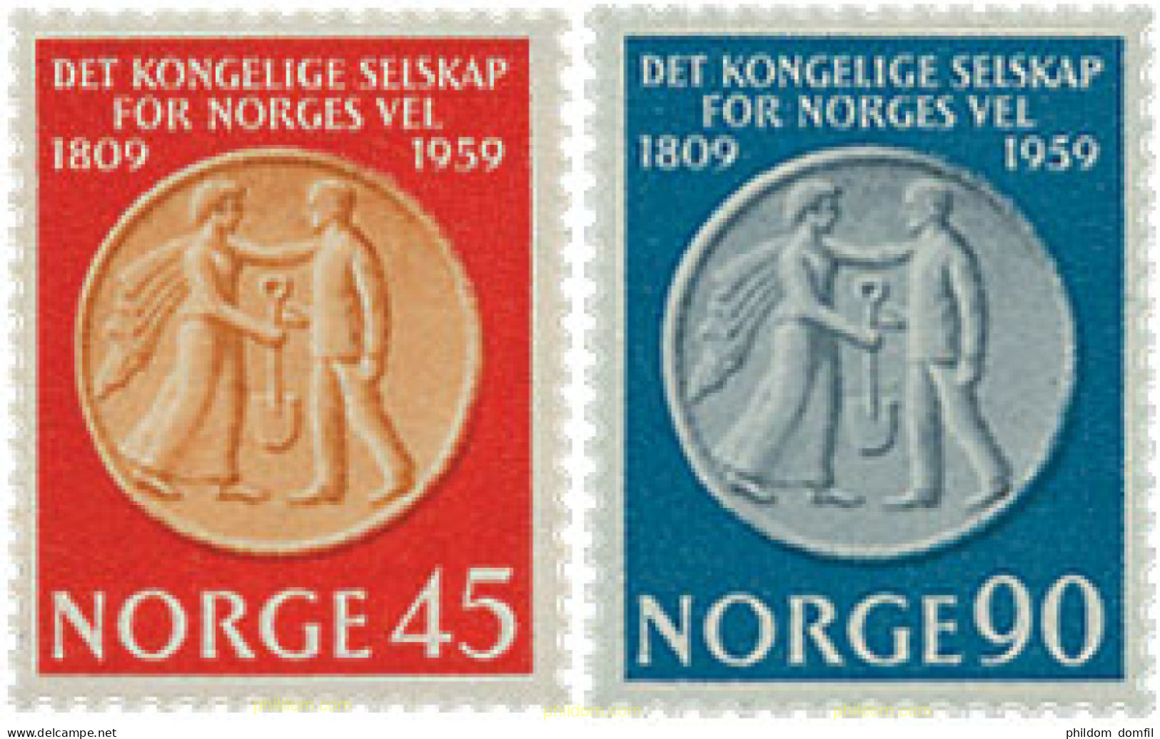 672770 HINGED NORUEGA 1959 6 CENTENARIO DE LA REAL SOCIEDAD DE BENEFICENCIA - Used Stamps