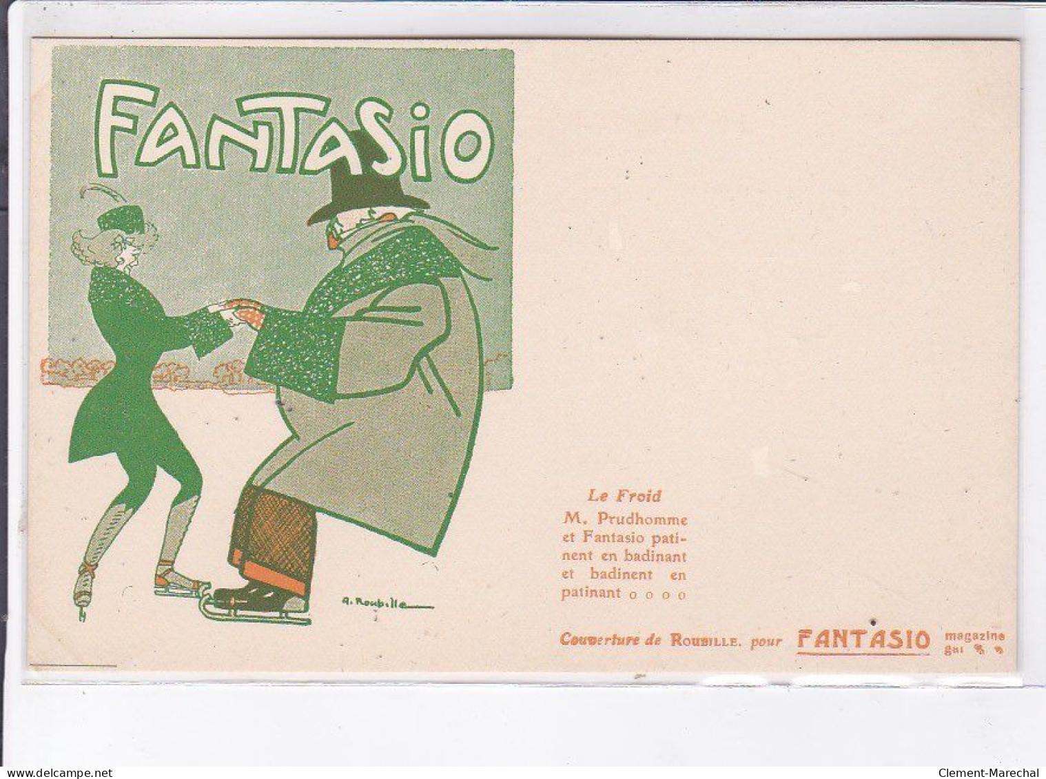 PUBLICITE :magasine FANTASIO Illustrée Par Roubille (patin A Glace) - Très Bon état - Publicité