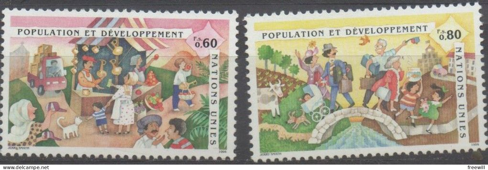 Nations Unies United Nations Population Et Développement 1994 XXX - Unused Stamps