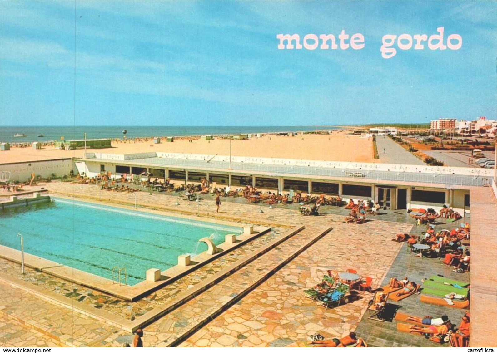 MONTE GORDO, V.R. Sº. António, Algarve - Piscina E Praia  (2 Scans) - Faro