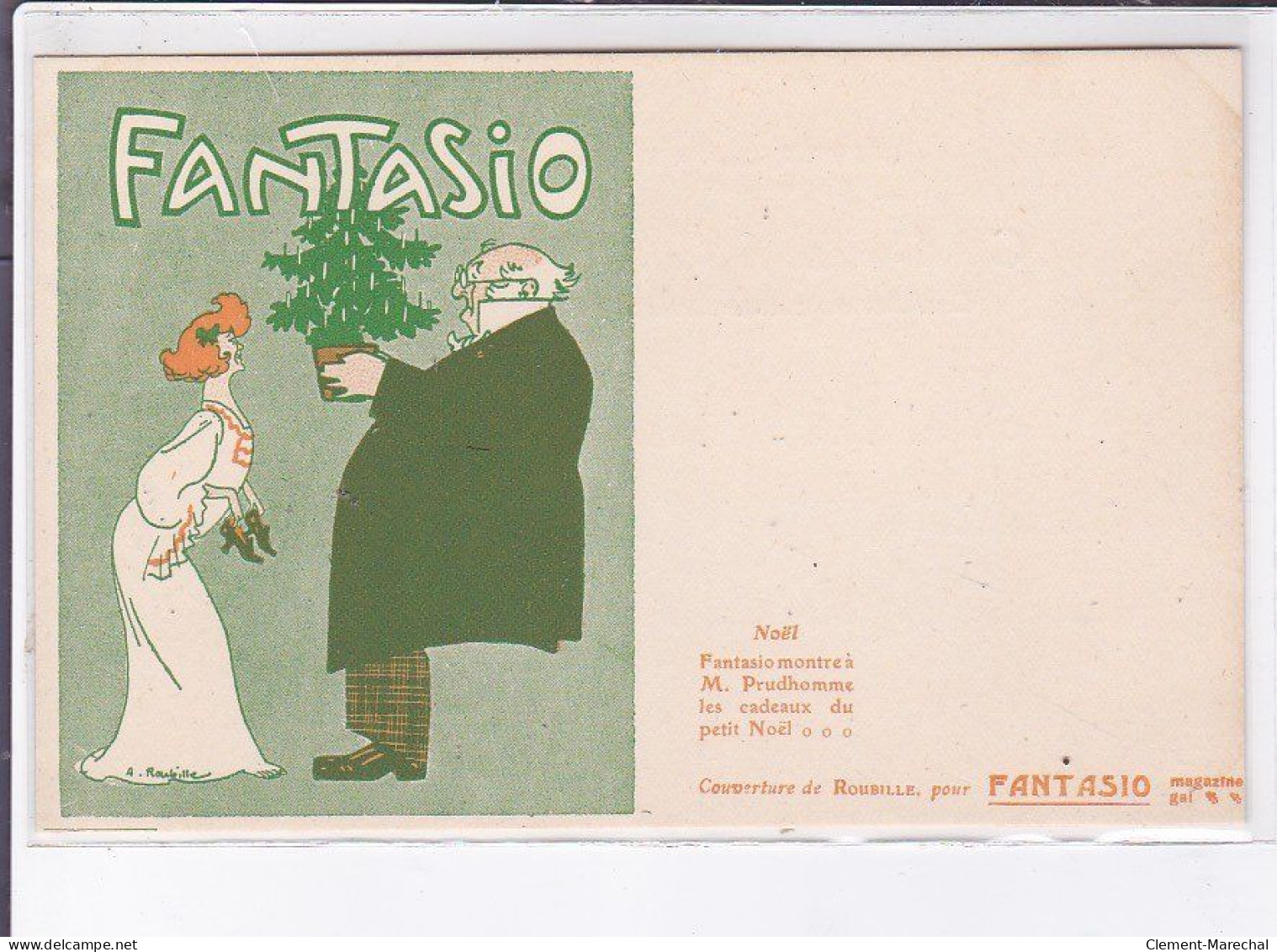 PUBLICITE :magasine FANTASIO Illustrée Par Roubille (sapin De Noël) - Très Bon état - Advertising