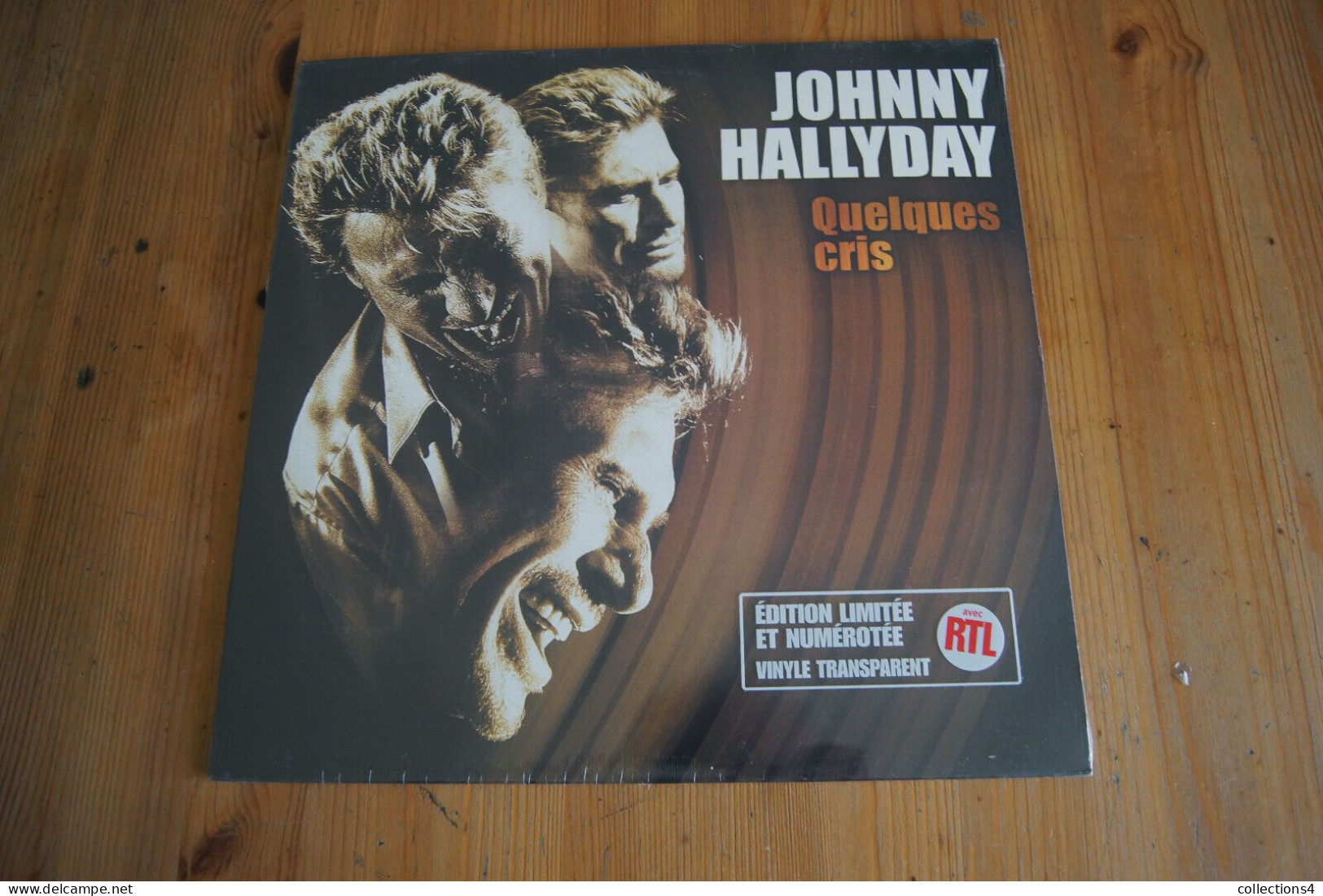 JOHNNY HALLYDAY QUELQUES CRIS MAXI 45T TRANSPARENT NUMEROTEE NEUF SCELLE SAGAN - 45 Rpm - Maxi-Single