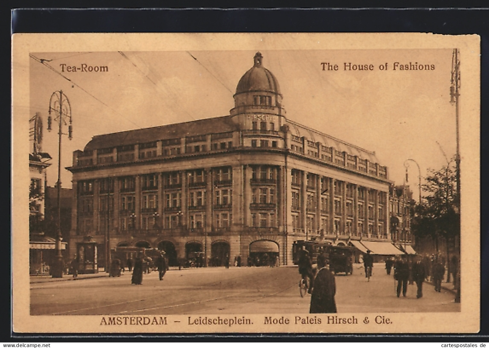 AK Amsterdam, Leidscheplein, Mode Paleis Hirsch & Cie., Tea-Room, House Of Fashiones  - Amsterdam