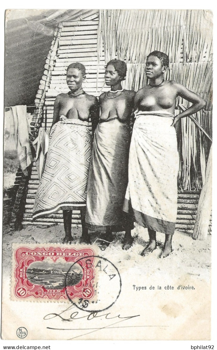 !!! CONGO, CPA DE 1910, DÉPART DE LISALA POUR BRUXELLES (BELGIQUE) - Covers & Documents