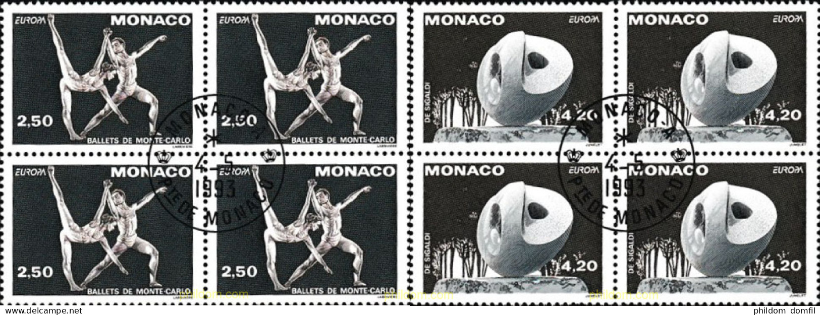 609226 USED MONACO 1993 EUROPA CEPT. ARTE CONTEMPORANEO - Unused Stamps